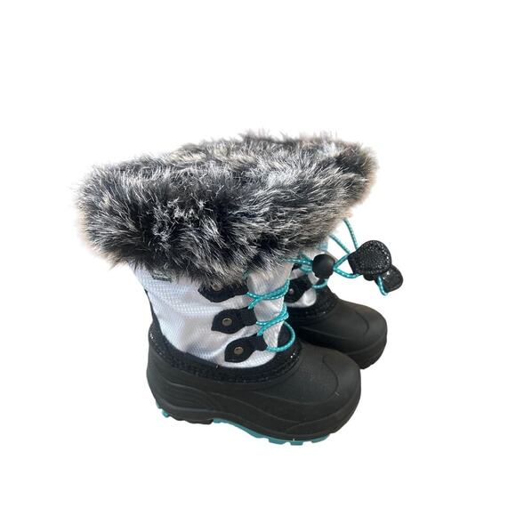 Kamik Kids Powdery 2 Winter Boots Faux Fur size 8 New  pull on - Picture 1 of 6
